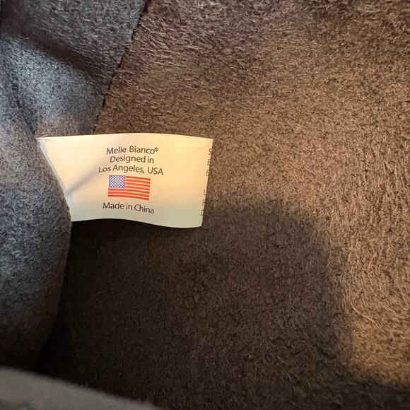 Melie Bianco Felix Ring Black Vegan Leather Crossbody - Picture 11 of 12